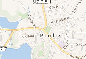 Hlavní náměstí v obci Plumlov - mapa ulice