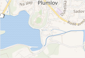 Na hrázi v obci Plumlov - mapa ulice
