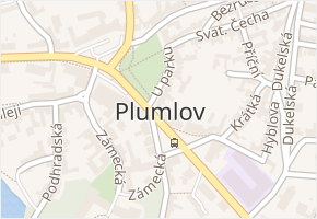 Plumlov v obci Plumlov - mapa části obce