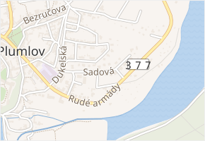 Sadová v obci Plumlov - mapa ulice