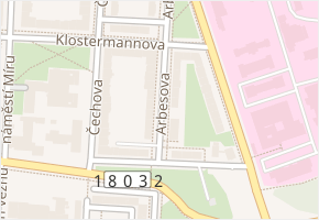 Arbesova v obci Plzeň - mapa ulice