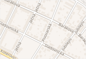 Barákova v obci Plzeň - mapa ulice