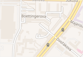 Boettingerova v obci Plzeň - mapa ulice