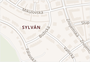 Božická v obci Plzeň - mapa ulice