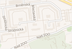 Břeclavská v obci Plzeň - mapa ulice