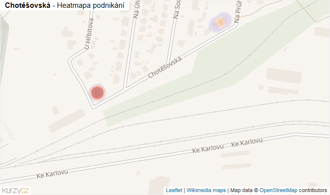 Mapa Chotěšovská - Firmy v ulici.