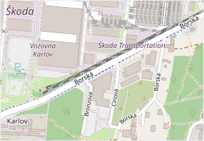 Cínová v obci Plzeň - mapa ulice