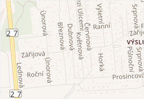 Dubnová v obci Plzeň - mapa ulice