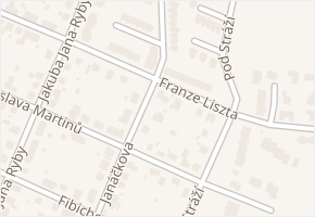 Franze Liszta v obci Plzeň - mapa ulice