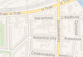 Harantova v obci Plzeň - mapa ulice