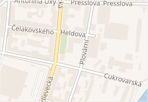 Heldova v obci Plzeň - mapa ulice