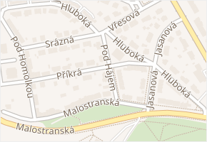Hluboká v obci Plzeň - mapa ulice