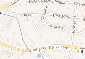 Hraniční v obci Plzeň - mapa ulice