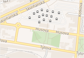 Husova v obci Plzeň - mapa ulice