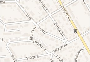 Javorová v obci Plzeň - mapa ulice