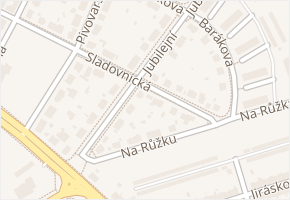 Jubilejní v obci Plzeň - mapa ulice