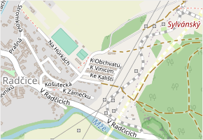 K Vinicím v obci Plzeň - mapa ulice