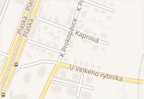 Kaprová v obci Plzeň - mapa ulice