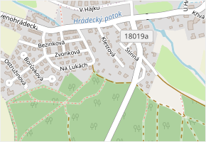 Ke Hrádecké louce v obci Plzeň - mapa ulice