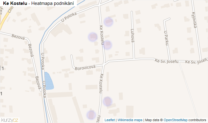 Mapa Ke Kostelu - Firmy v ulici.