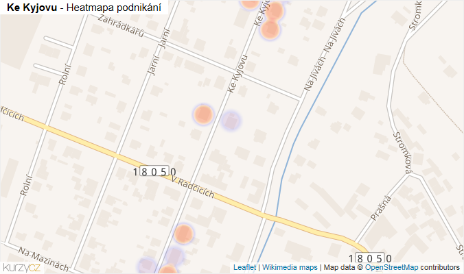 Mapa Ke Kyjovu - Firmy v ulici.