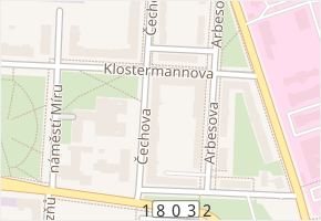 Klostermannova v obci Plzeň - mapa ulice