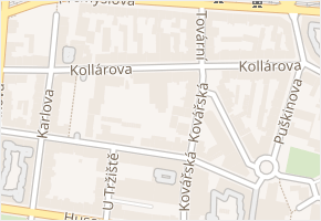 Kollárova v obci Plzeň - mapa ulice