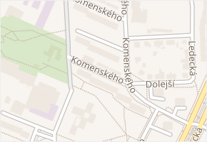 Komenského v obci Plzeň - mapa ulice