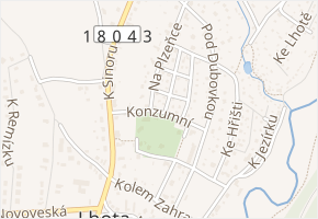 Konzumní v obci Plzeň - mapa ulice