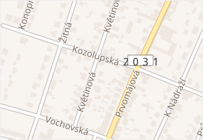 Květinová v obci Plzeň - mapa ulice