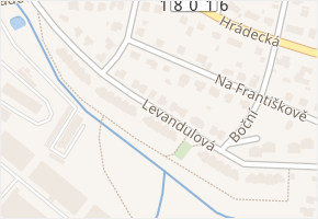 Levandulová v obci Plzeň - mapa ulice