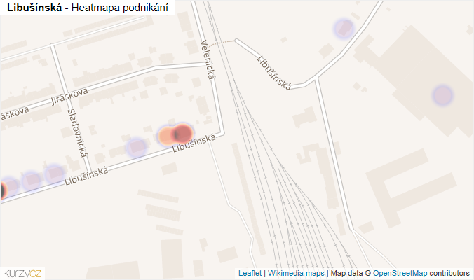 Mapa Libušínská - Firmy v ulici.