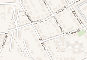Liliová v obci Plzeň - mapa ulice