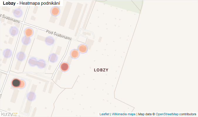Mapa Lobzy - Firmy v části obce.