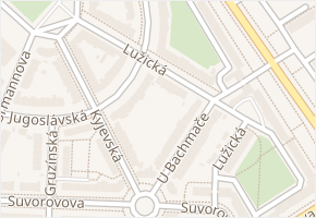 Lužická v obci Plzeň - mapa ulice