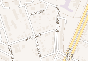 Majakovského v obci Plzeň - mapa ulice