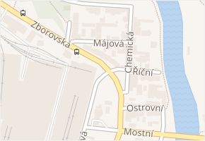 Májová v obci Plzeň - mapa ulice