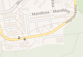 Mandlova v obci Plzeň - mapa ulice