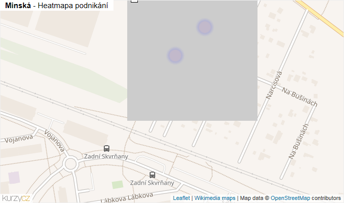Mapa Minská - Firmy v ulici.