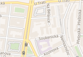 Na Belánce v obci Plzeň - mapa ulice