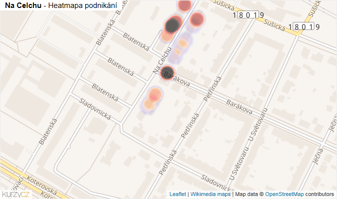 Mapa Na Celchu - Firmy v ulici.