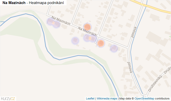 Mapa Na Mazinách - Firmy v ulici.