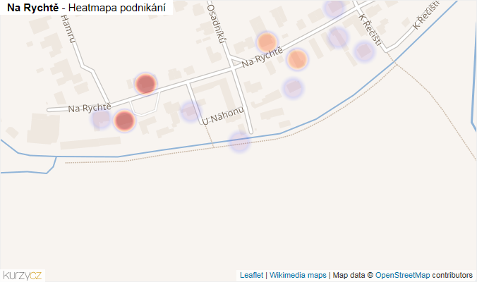 Mapa Na Rychtě - Firmy v ulici.
