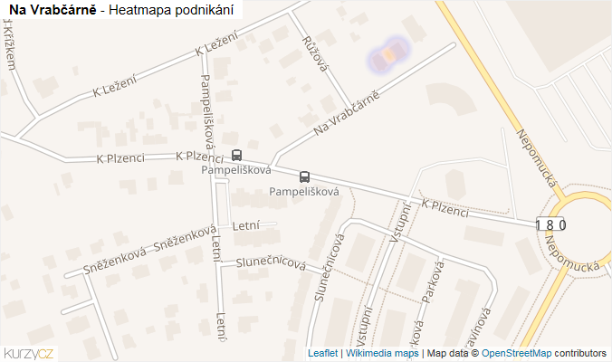 Mapa Na Vrabčárně - Firmy v ulici.