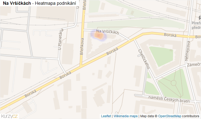 Mapa Na Vršíčkách - Firmy v ulici.