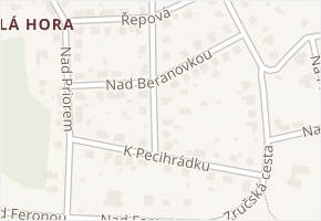 Nad Beranovkou v obci Plzeň - mapa ulice