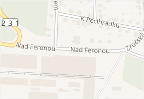 Nad Feronou v obci Plzeň - mapa ulice