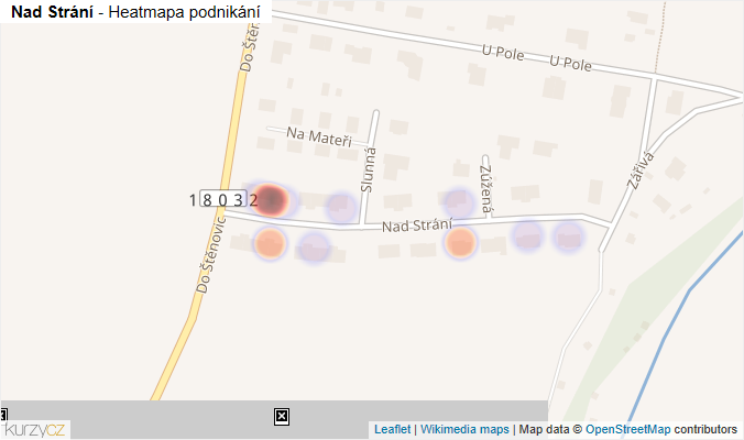 Mapa Nad Strání - Firmy v ulici.