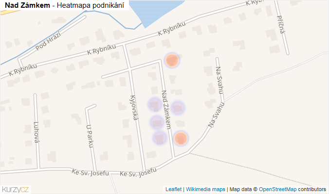 Mapa Nad Zámkem - Firmy v ulici.