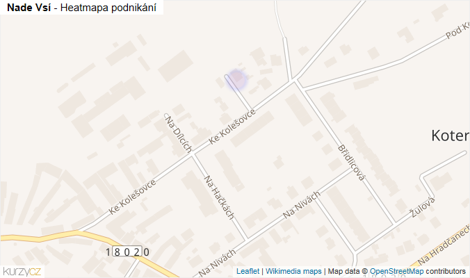Mapa Nade Vsí - Firmy v ulici.